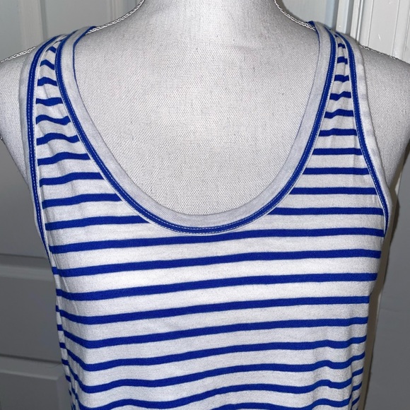 NWT J Crew Blue and White Stripe Tank Dress - Picture 3 of 9